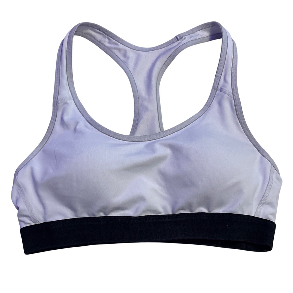 C9 Champion White Black Racerback Sports Bra Athletic Workout Size S